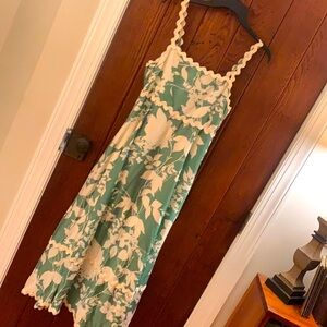 Entro Green Cream Floral Print Large